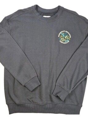 Goodfellow & Co Mens/Unisex Dk Gray Graphic Crewneck Sweatshirt NWT Sku769